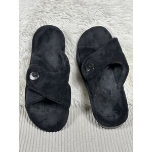 Vionic Womens Indulge Sadie Mules Slippers Size 11 Black Hook & Loop